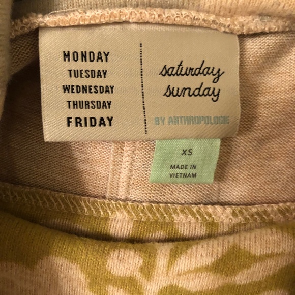 New Anthropologie Turtleneck Sweater Knit Aqua, Chartreuse and Sand Color Dress - Picture 4 of 4